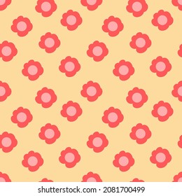 Seamless pattern with creative decorative flowers in scandinavian style. Great for fabric, textile. Vector background