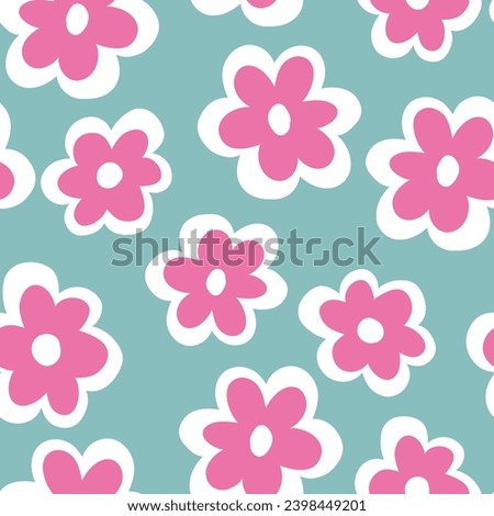 Seamless pattern with creative decorative flowers.