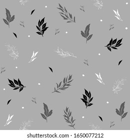 Patrón impecable con las hojas decorativas creativas al estilo escandinavo. Excelente para tela, textil. Fondo vectorial.