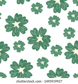 Seamless pattern with creative decorative primrose flowers. Great for fabric, textile. Vector background