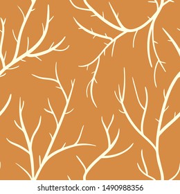 Seamless pattern with creative decorative twigs. Great for fabric, textile. Vector background