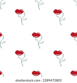 Patrón sin foco con flores creativas sobre fondo blanco. Papel pintado con motivos florales y ropa de cama impresa. Fondo natural de verano. Ornate al estilo japonés. Envoltura