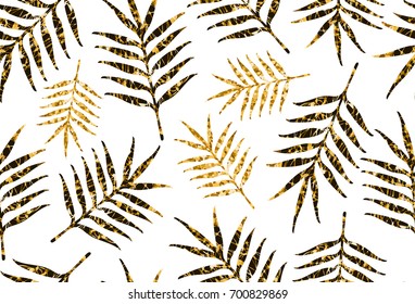 Seamless pattern from the creative leaves. Vector illustration. 