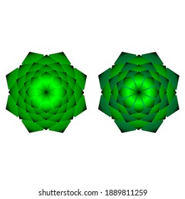 Seamless pattern, creative, simple and elegant fractal mysterious flower logo template in flat design monogram illustration