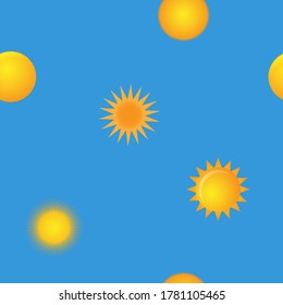 Seamless pattern with creative suns.