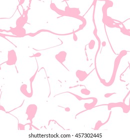 Seamless pattern with creative texture. Vector illustration of spray paint on white background. Ink smudges. Gentle colors.