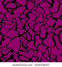 Seamless pattern with crimson spots on a black background