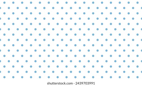 Seamless pattern of crisp blue polka dots with transparent background