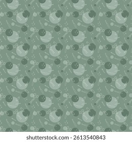 Seamless pattern with crochet hook and knitting tools color. Illustration for your projects.