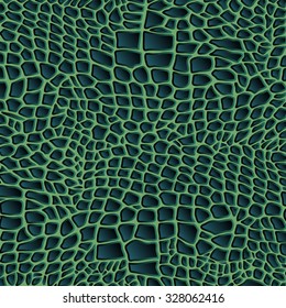 Seamless pattern of crocodile leather, animal skin. The alligator texture. art  vector