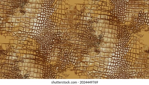 Seamless pattern. Crocodile skin texture