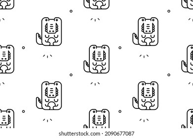 Seamless pattern with Crocodiles. Icon design. Template elements