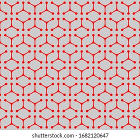 Seamless pattern of cross and dots. Geometric background. Vector illustration. Good quality. Good design.