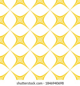 Seamless pattern of cross and rhombuses. Geometric orange background.