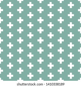 Seamless pattern with cross signs. Cute and childish design for fabric, textile, wallpaper, bedding, swaddles, toys or gender-neutral apparel. Simple and sweet print for nursery decor or wall art.