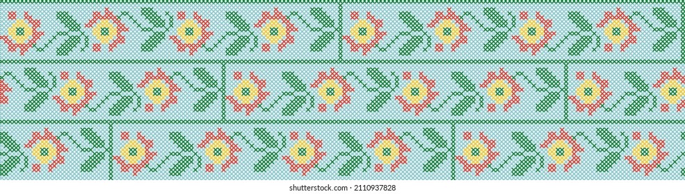 Vector De Cinta De Flores De Barrido De Patrón Sin Perjuicio