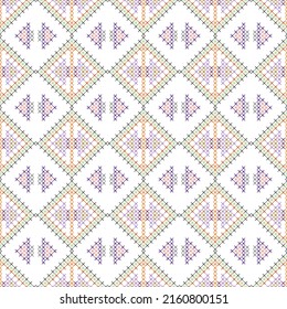 Seamless pattern, cross stitch, ornament. Vector stock illustration eps10.