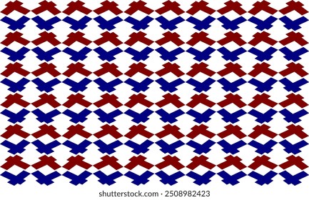 patrón sin fisuras con cruz, patrón de repetición geométrica de X cross. Sencillo diseño de fondo azul y rojo sin fisuras más suspiro en la impresión de tela o Fondo de pantalla o embalaje de impresión Horizontal 