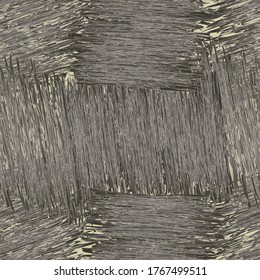 Seamless  pattern with crossed striped rough elements in grey, beige, white colors for web design
