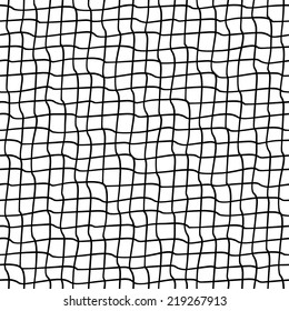 Seamless pattern with crossed wavy lines. Grid texture. Vector illustration