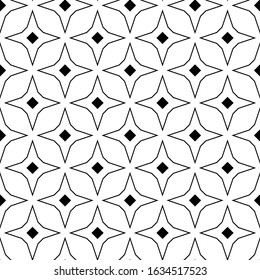 Seamless pattern. Crosses, diamonds ornament. Stars, rhombuses background. Ethnic motif. Tribal vector. Folk wallpaper. Mosaics backdrop. Digital paper, web design, textile print, abstract.