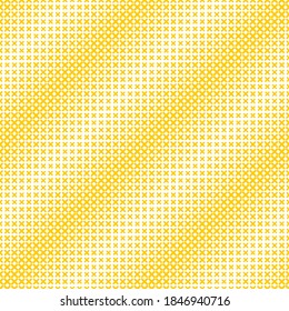 Seamless pattern of crosses. Geometric orange background.