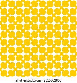 Seamless pattern of crosses. Geometric orange background.