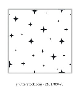 Seamless pattern with crosses. Repeating design element for printing on gift wrap. Starry night sky concept. Abstract and minimalist style, social media covers. Cartoon flat vector illustration