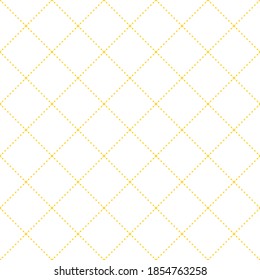 Seamless pattern of crosses and rhombuses. Geometric orange background. Unusual lattice.