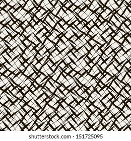 Seamless pattern with crossing thickening lines. Vector abstract background. Stylish repeating structure