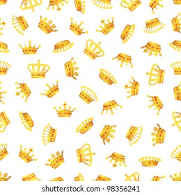 Seamless pattern with crown symbol, 10eps.