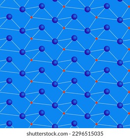 Seamless pattern - crystal lattice, wallpaper, wrapping paper, borderless vector structure