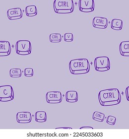 Seamless pattern with Ctrl z The design used for Textile, Clothing Pattern, Print, Wallpaper, Vector Illustration,