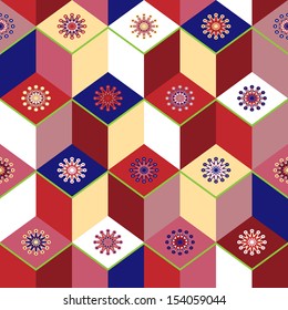seamless pattern with cubes