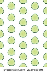 Seamless pattern with cucumber.Eps 10 vector.