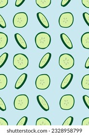 Nahtloses Muster mit Gurke .Eps10 Vektor.