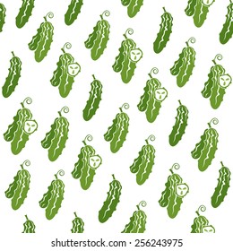 Seamless pattern with Cucumbers