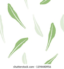 Seamless pattern culantro doodles hand drawn on white Background.printing wallpaper.vector illustration