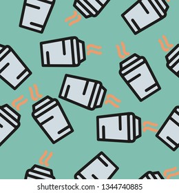 seamless pattern Cup Of Coffee. Cup Of Coffee pattern background. for display wallpaper, fabric, textile, cloth design, hand draw