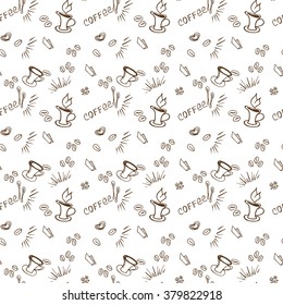 Seamless pattern with cup coffee. Seamless pattern can be used for wallpaper, pattern fills, web page background, surface textures.
