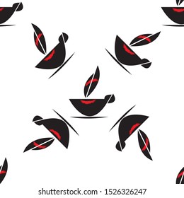 Seamless pattern with cup of coffee and red lipstick(texture 10).