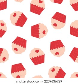 Vestigios de patrón sin inconvenientes de la ilustración vectorial del día de San Valentín