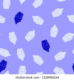 Seamless pattern with cupcakes.