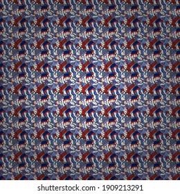 Seamless pattern of cupcakes on a white, black and blue background. Vector illustration. Wrapping paper.