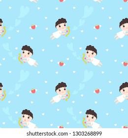 seamless pattern cupid