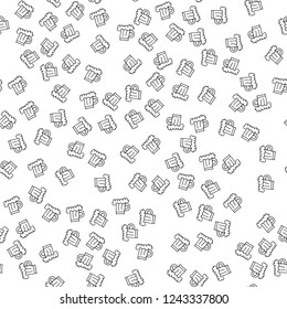 Seamless pattern of cups of beer