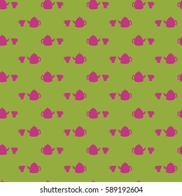 Seamless pattern with cups. Perfect for scrapbooking paper and fabric.