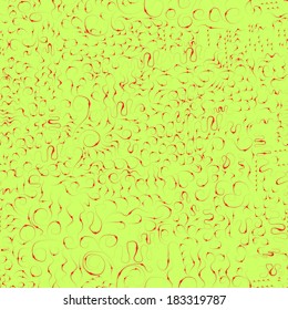 seamless pattern with curling branch. Template for your design. the vector created using clipping mask. Red and yellow colors
