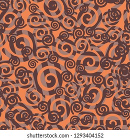 Seamless pattern with curls.
