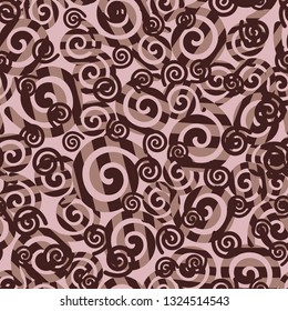 Seamless pattern with curls.